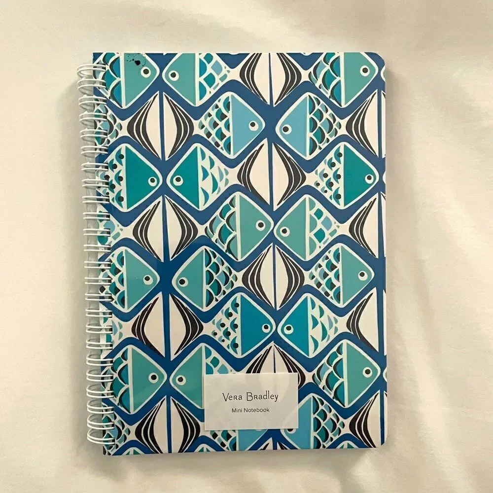 NEW Vera Bradley Mini Notebook in Go Fish Pattern
